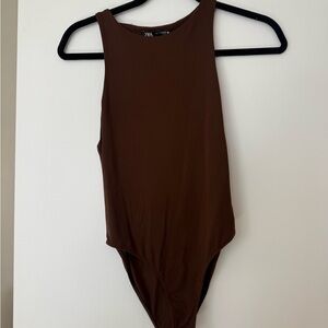 Zara brown body suit small